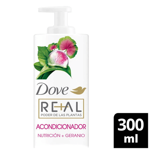 Acondicionador Dove Real Poder de las Plantas Nutrición Geranio 300 ml