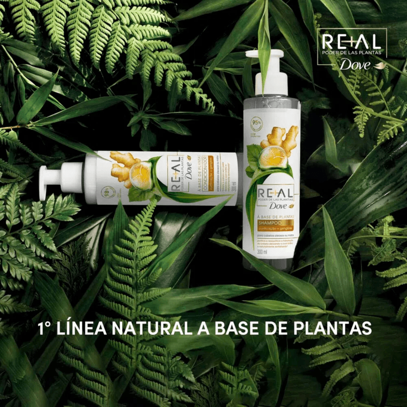 Shampoo Dove Real Poder de las Plantas Purificación Jengibre 300 ml