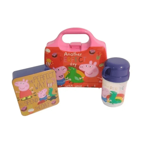 Set Peppa Pig Lonchera + Caja Sandwich + Vaso
