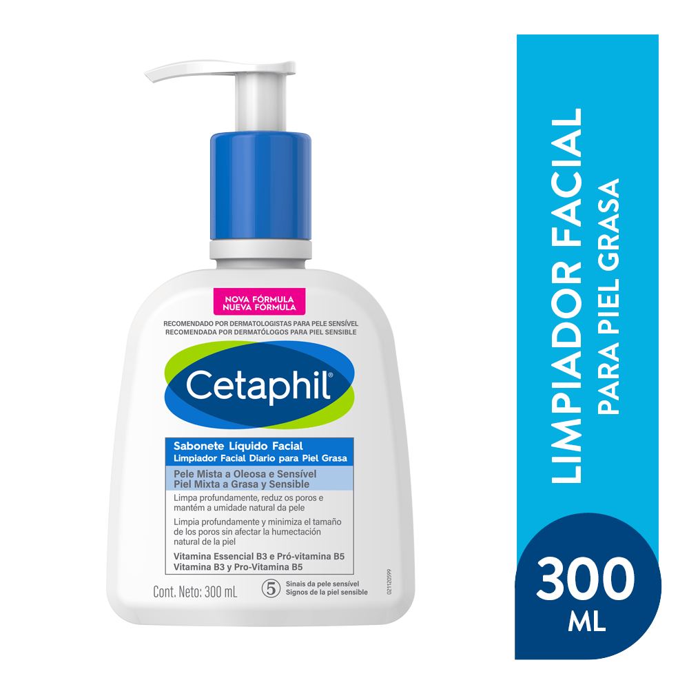 Limpiador facial Espuma de limpieza Cetaphil recomendado para desmaquillar