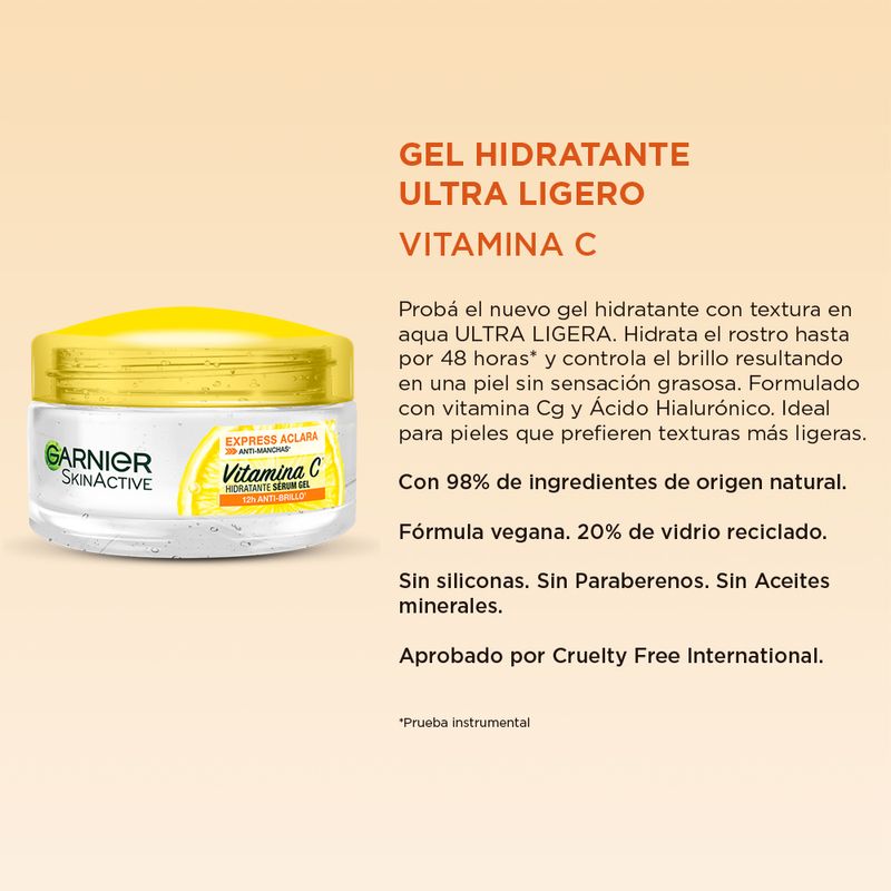 Comprar Gel Hidratante Garnier Express Aclara Vitamina C - 50ml