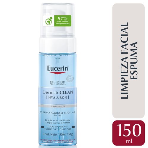 Espuma Micelar Eucerin Hyaluron DermatoClean 150ml