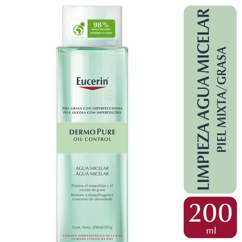 Agua Micelar Eucerin DermoPure Oil Control 200ml
