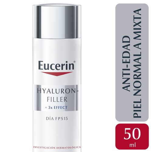 Crema de Día FPS15 Eucerin Hyaluron-Filler + 3x Effect Piel Normal a Mixta 50ml