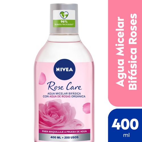 Nivea Rose Care Agua Micelar Bifásica 400ml