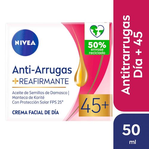 Crema de Día Nivea Facial 45+ Reafirmante 50ml