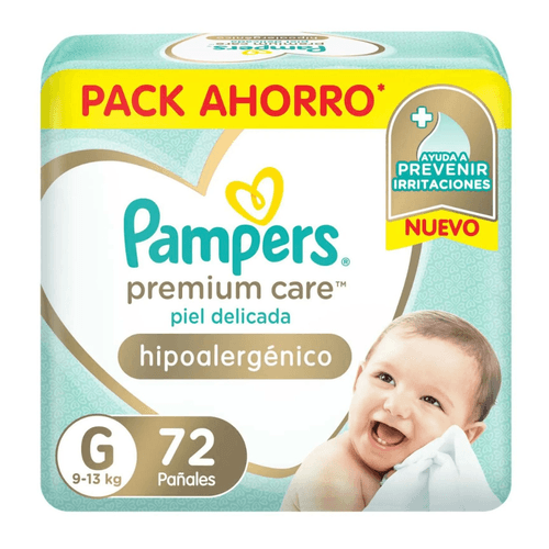 Pañales Pampers Premium Care Talle G  (72 unidades)