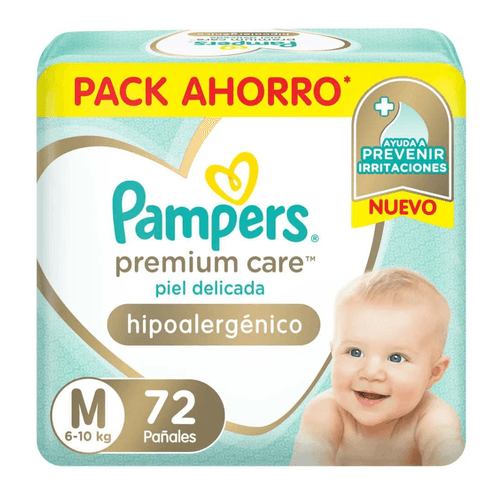 Pañales Pampers Premium Care Talle M (72 unidades)