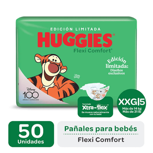 Pañales Huggies Flexi Comfort Talle XXG (50 unidades)