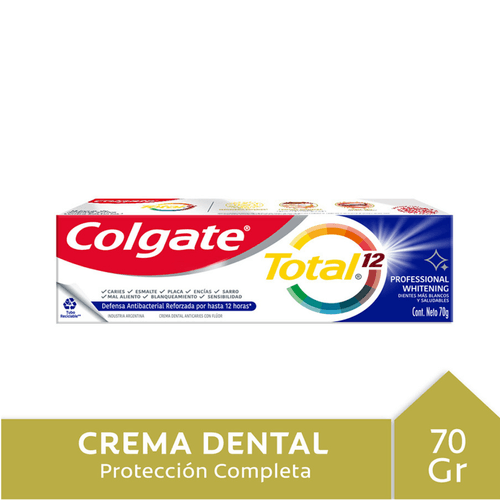 Crema Dental Colgate Total 12 Professional Whitening 70g