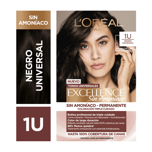 Kit Coloración sin Amoníaco Excellence 1U Negro Universal