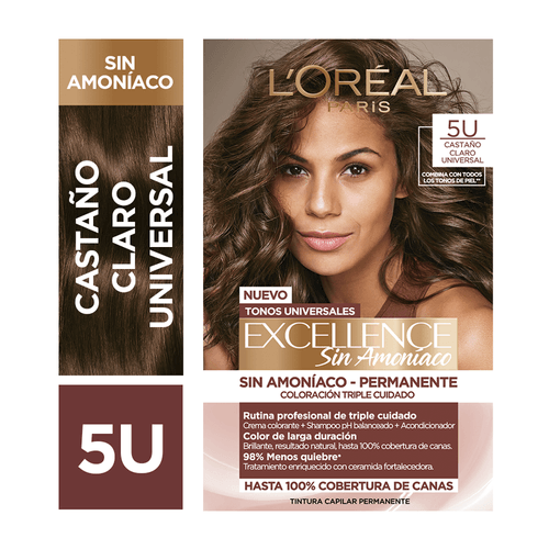 Kit Coloración sin Amoníaco Excellence 5U Castaño Claro