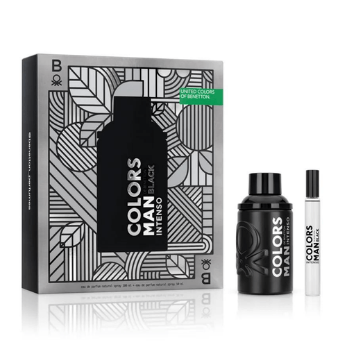 Benetton Colors Black Intenso Men Cofre EDP 100ml + Travel Size 10ml