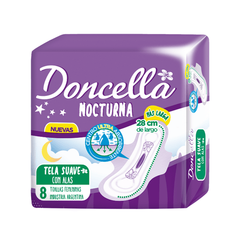 Doncella Toallas Femeninas Nocturnas Suave x8u