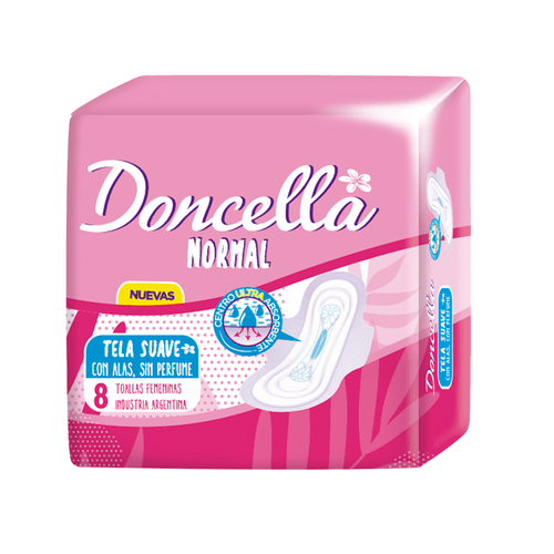Doncella Toallas Femeninas Normal con Alas Suave sin Deo x8u