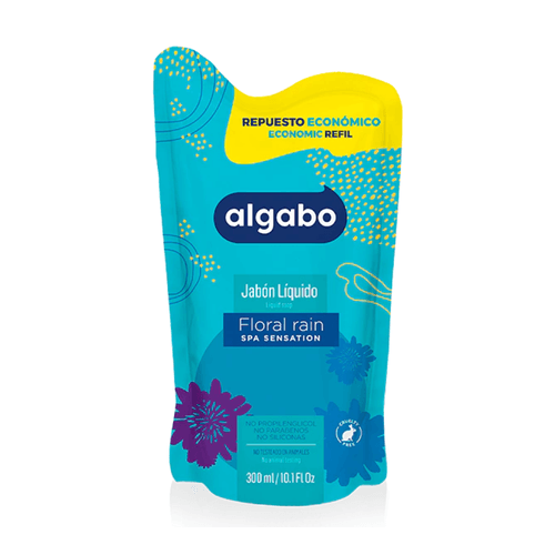 Jabón Líquido Floral Rain Doy Pack x300ml Algabo