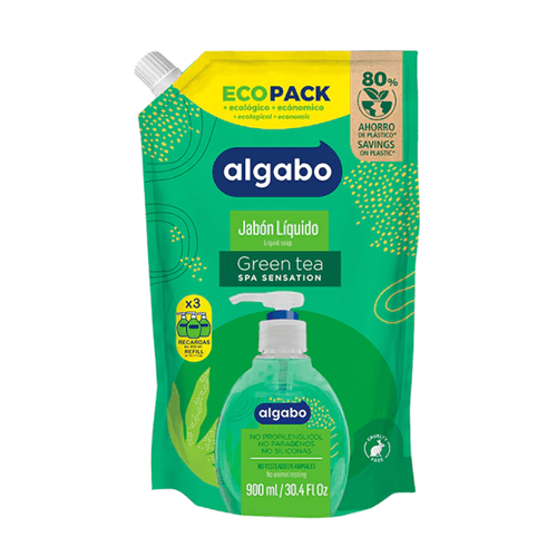 Jabón Líquido Green Tea Doy Pack x300ml Algabo