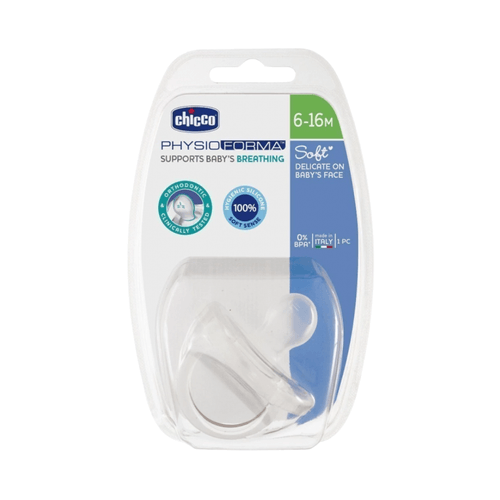 Chicco Chupete Physio Soft 6-16 M Silicona Traslúcido